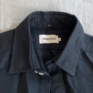 Taylor stitch black collared shirt